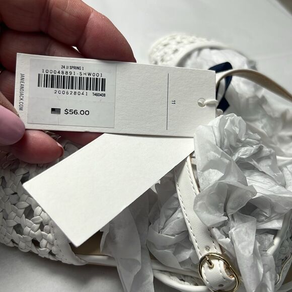 Janie and Jack 100048891 Girls white Woven Sandal NWT - Picture 11 of 11